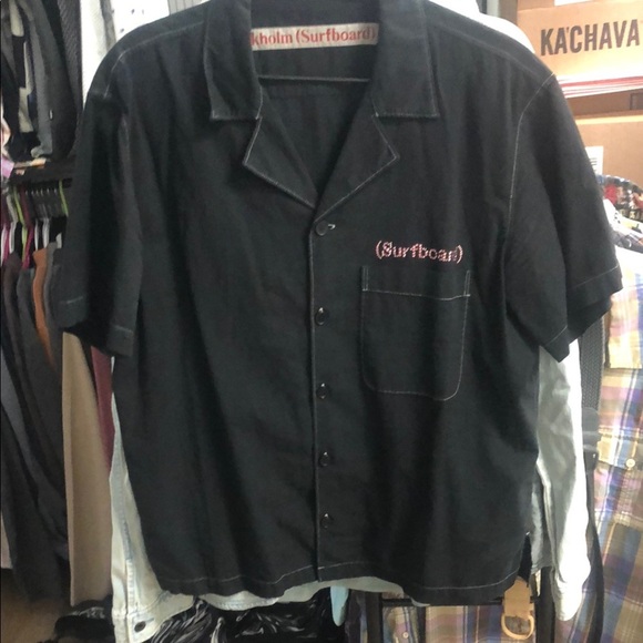 Stockholm Surfboard Club Black Casual Button Down Shirt for Everyday Wear - Picture 1 of 8